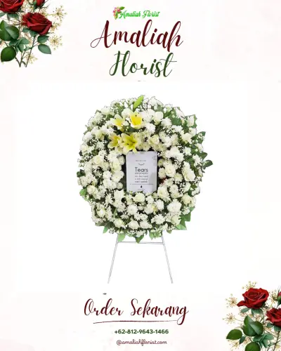 Krans Bunga Duka Cita di Kerobokan Kaja